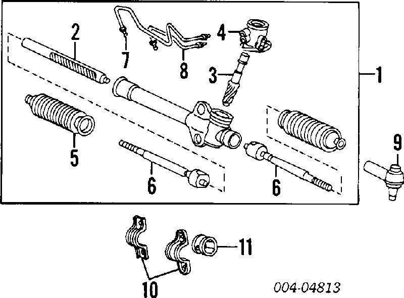 Рейка рульова MB553151 Chrysler