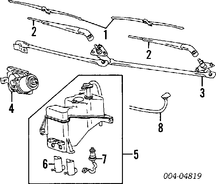 Форсунка омивача лобового скла MB337615 Mitsubishi