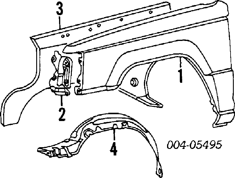 Крило переднє праве MB506106 Chrysler