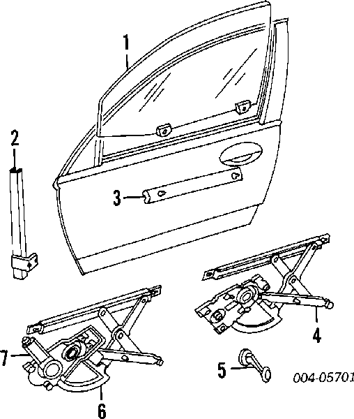 Механізм склопідіймача двері передньої, лівої Chrysler LHS (Крайслер LHS)