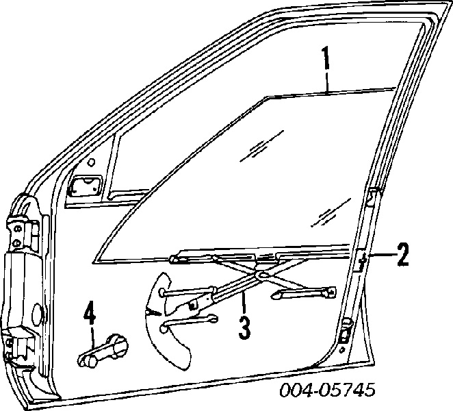 Механізм склопідіймача двері передньої, правої Jeep Grand Cherokee LIMTED (Джип Гранд черокі)