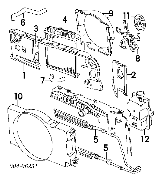 Шланг/патрубок радіатора охолодження, нижній H0060049 Chrysler