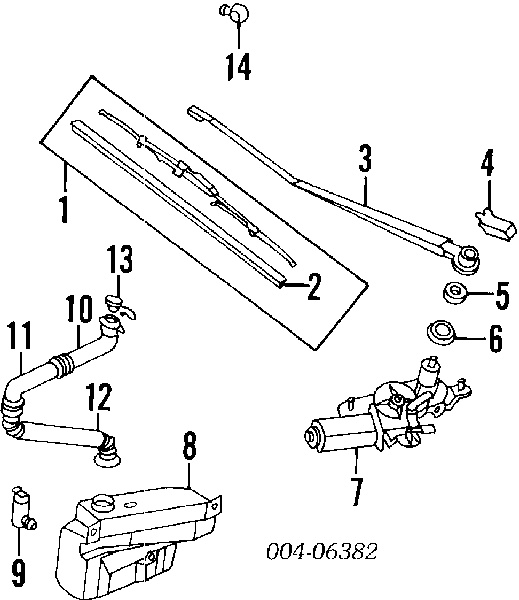 Щітка-двірник лобового скла, пасажирська MR155141 Chrysler