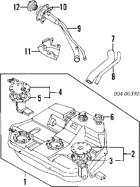 Прокладка датчика рівня (топл.бак) Mitsubishi Galant 7 (E5A, E7A, E8A) (Міцубісі Галант)