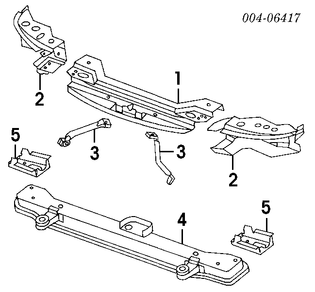 Супорт радіатора нижній/монтажна панель кріплення фар Chrysler Cirrus (JA) (Крайслер Cirrus)
