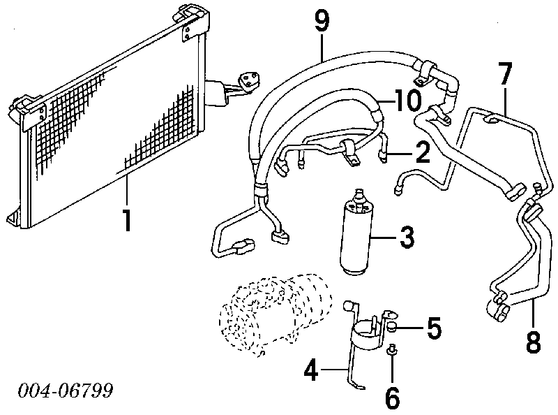 MR148182 Chrysler радіатор кондиціонера