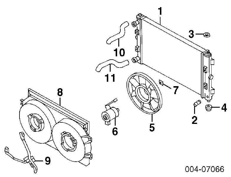 Шланг/патрубок радіатора охолодження, нижній Chrysler Sebring JXI (Крайслер Себрінг)