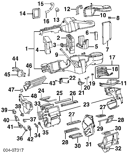 4882397AB Chrysler двигун вентилятора пічки (обігрівача салону)