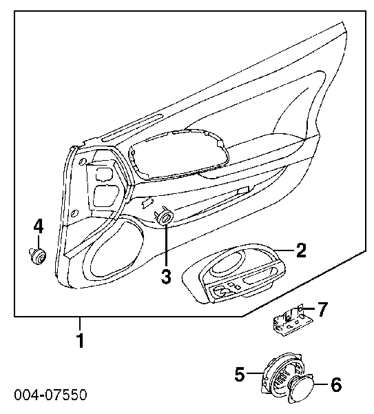 Пістон (кліп) кріплення обшивки дверей MB608104 Chrysler