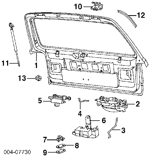 Амортизатор кришки багажника/ двері 3/5-ї задньої 55076208 Chrysler