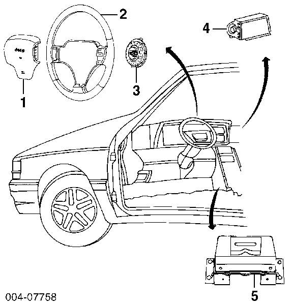 Подушка безпеки, пасажирська, AIRBAG Chrysler Voyager 2 GS (Крайслер Вояжер)