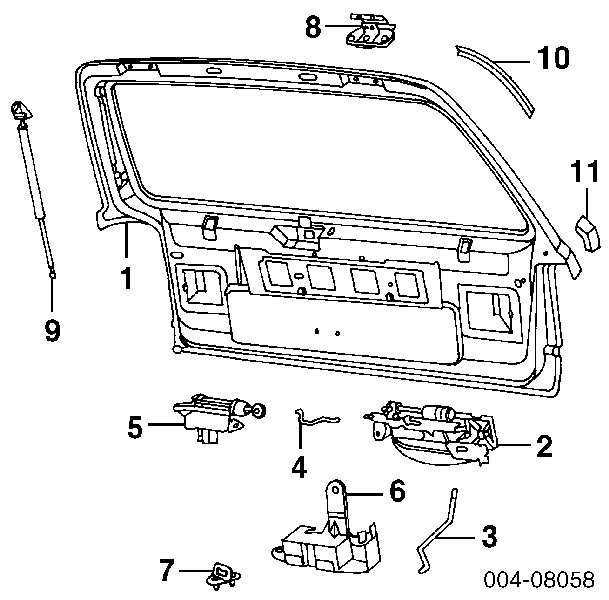 611073 Tuff Support амортизатор кришки багажника/ двері 3/5-ї задньої