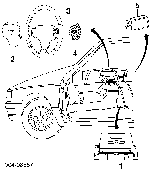 Кільце AIRBAG контактне Jeep Grand Cherokee LAREDO (Джип Гранд черокі)