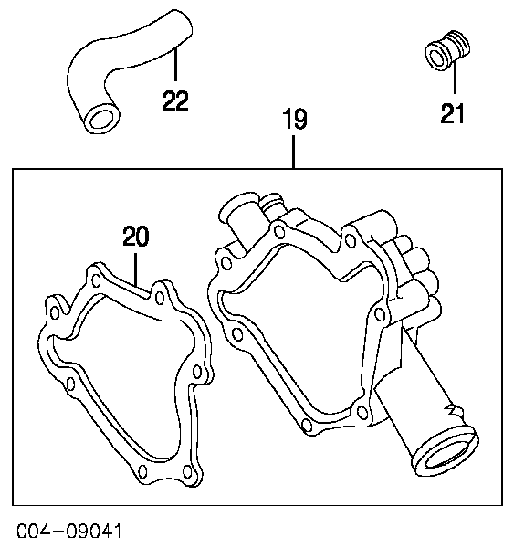 Помпа водяна, (насос) охолодження 53021018AC Chrysler