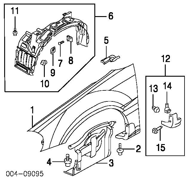 MU488002 Chrysler пістон (кліп кріплення обшивки дверей)