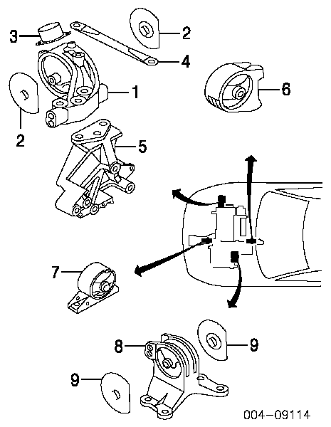 SKMA4611 SKP подушка (опора двигуна, ліва)