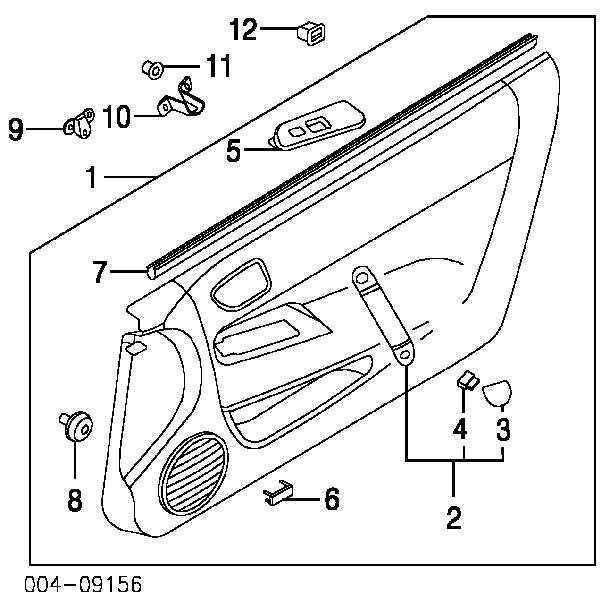 Пістон (кліп) кріплення обшивки кришки багажника Mitsubishi Colt 5 (CJA) (Міцубісі Кольт)