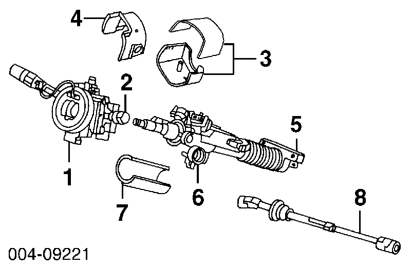 Вал рульової колонки, нижній K55315072AA Fiat/Alfa/Lancia