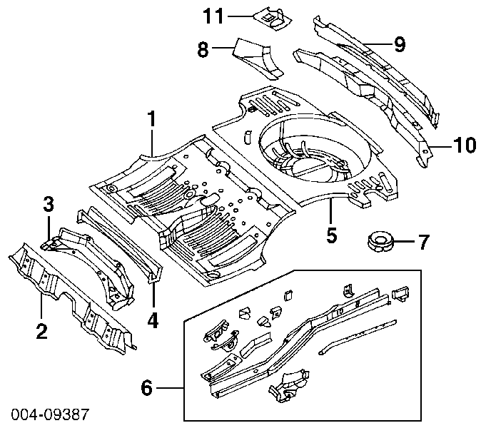 Днище багажника/ніша запасного колеса Jeep Grand Cherokee (Джип Гранд черокі)
