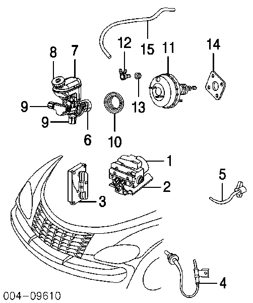 Датчик АБС (ABS) передній, лівий K05273333AE Fiat/Alfa/Lancia