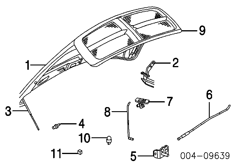 Відбійник капота Chrysler 55276482AB ціна, від 28.09 USD