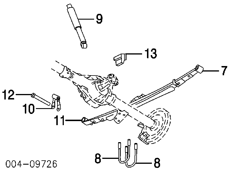 Ресора задня 52113141AE Chrysler