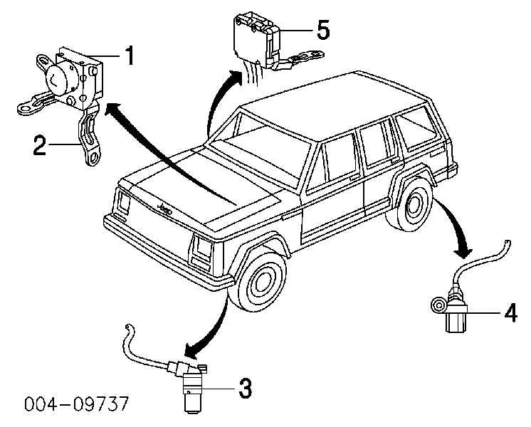 Датчик АБС (ABS) задній, лівий 56041509AA Chrysler