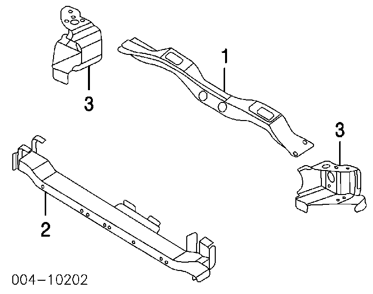 Супорт радіатора верхній/монтажна панель кріплення фар Chrysler Voyager 2 GS (Крайслер Вояжер)