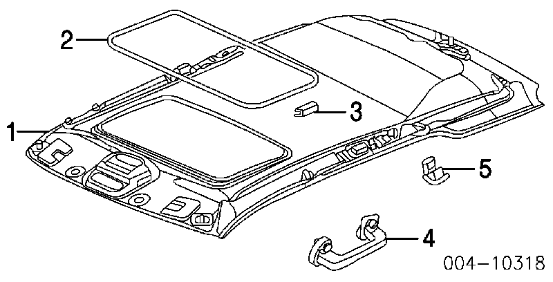 5FS49TL2AC Chrysler оббивка даху (стеля)