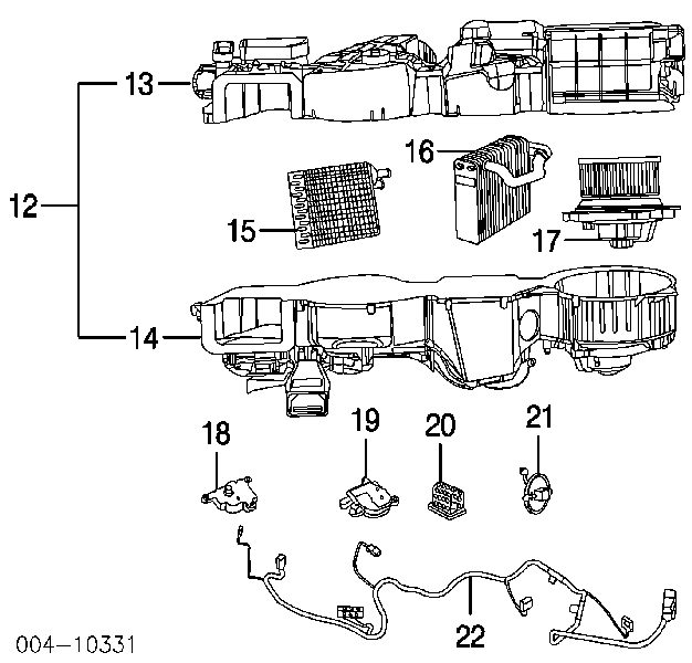 Радиатор печки (отопителя) на Dodge Stratus 