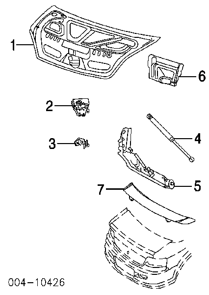 Амортизатор кришки багажника/ двері 3/5-ї задньої Chrysler Sebring JX (Крайслер Себрінг)