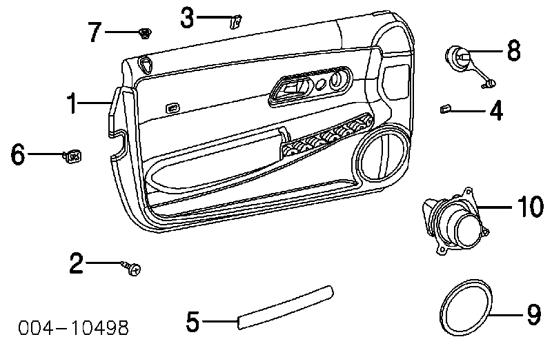 Пістон (кліп) кріплення обшивки дверей 6104897AA Chrysler