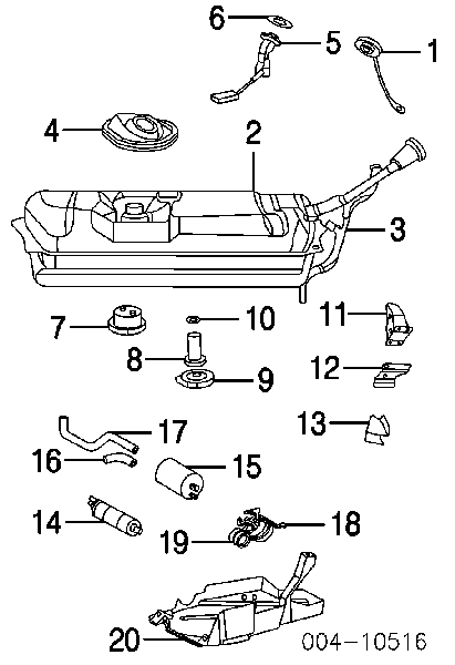 Паливний насос магістральний 986580372 Bosch