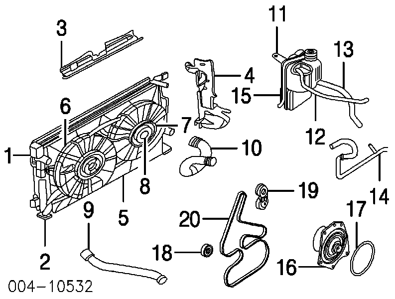 Двигун вентилятора системи охолодження, лівий Chrysler Pacifica (Крайслер Pacifica)