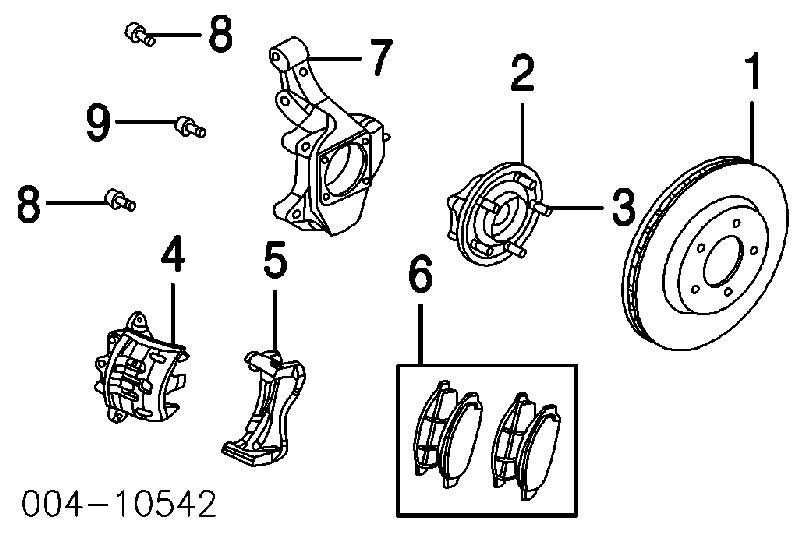 Колодки гальмівні передні, дискові 5103110AA Chrysler