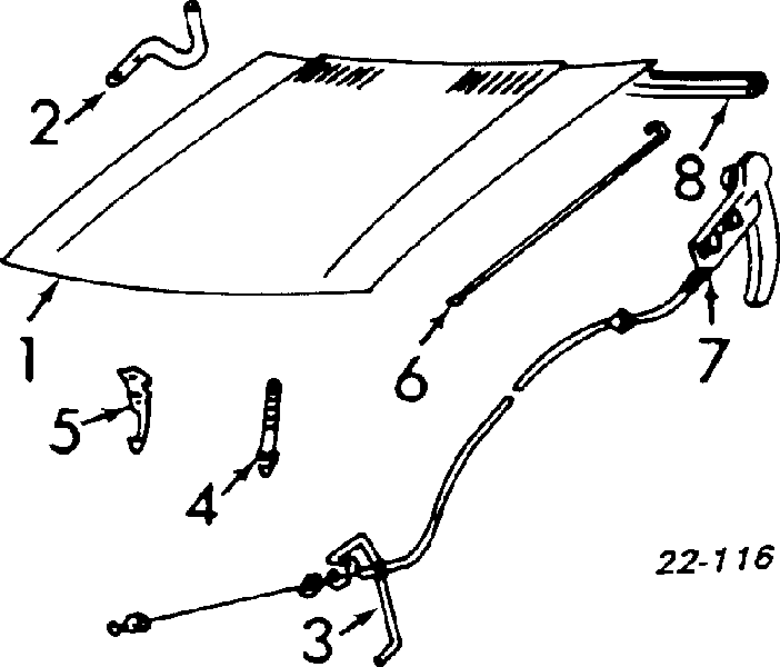 Капот на Audi 80 B2 81, 85