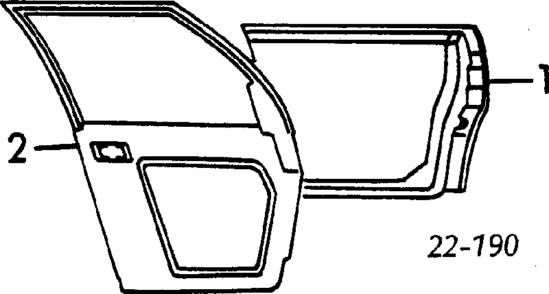 Двері задні, праві VAG 443833052 ціна, від 22.57 USD