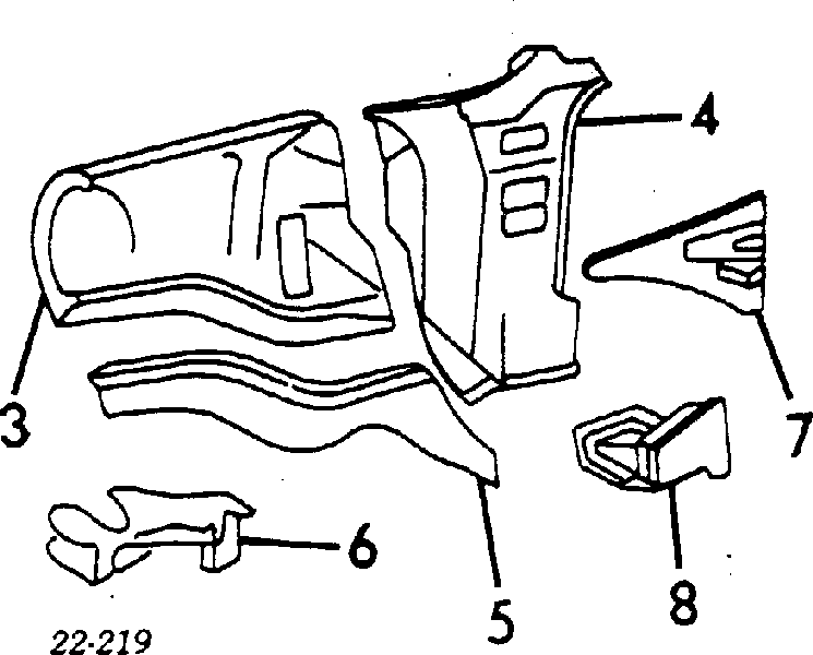 Панель бризковика (лонжерону) моторного відсіку, права Audi Coupe (81, 85) (Ауді Купе)