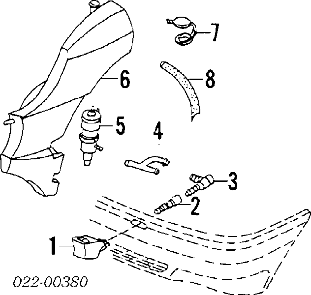 8A0955453C VAG Бачок склоомивача