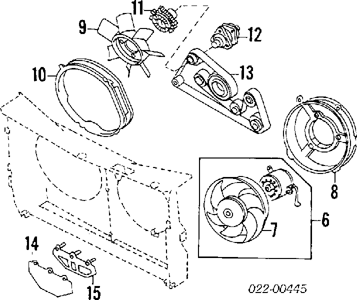 Вискомуфта, вязкостная муфта вентилятора охолодження 077121302D VAG