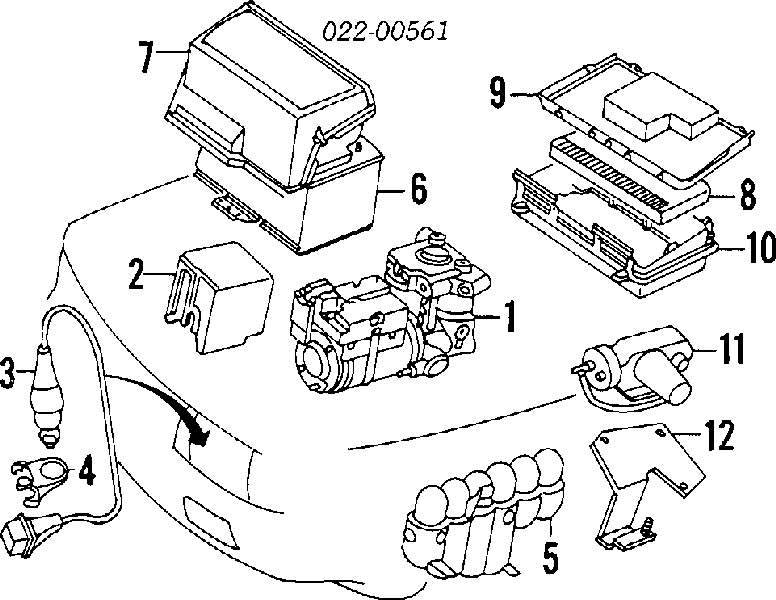 Блок запобіжників Audi 100 (44, 44Q, C3) (Ауді 100)