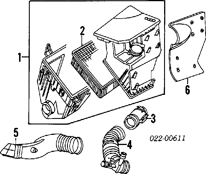 Корпус повітряного фільтра 034133837AS VAG