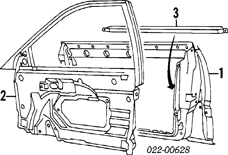 Двері передні, праві Audi 100 (4A, C4) (Ауді 100)