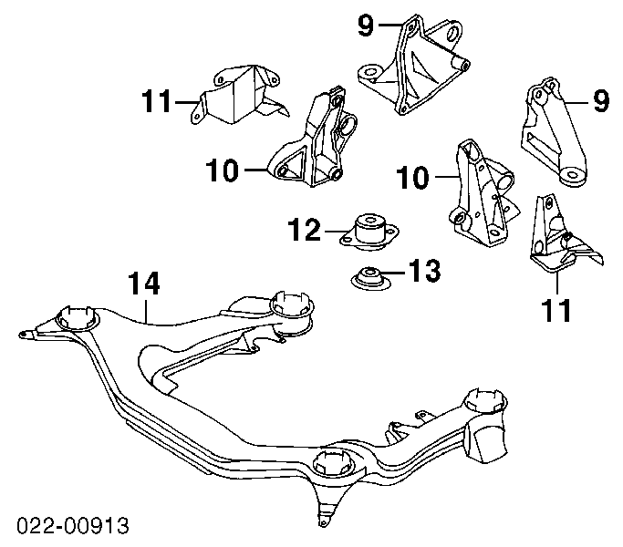 Подушка трансмісії (опора коробки передач) 8D0399113AH VAG