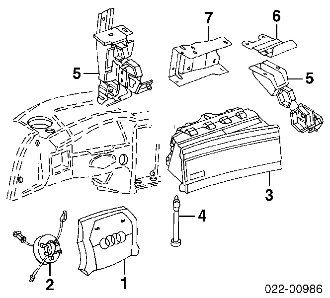 Шлейф керма 4D0951543D VAG