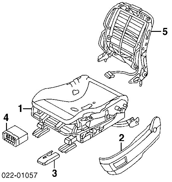 4D1881025A VAG санчата (направляючі сидіння переднього правого, ліві)