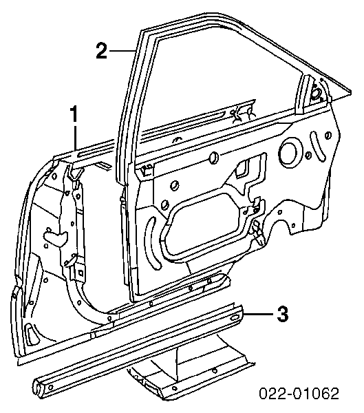 Двері передні, ліві Audi A8 D2 (4D2, 4D8) (Ауді A8)