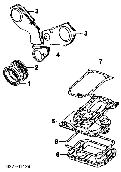 Захист ременя ГРМ, лівий на Audi 100 (4A, C4)
