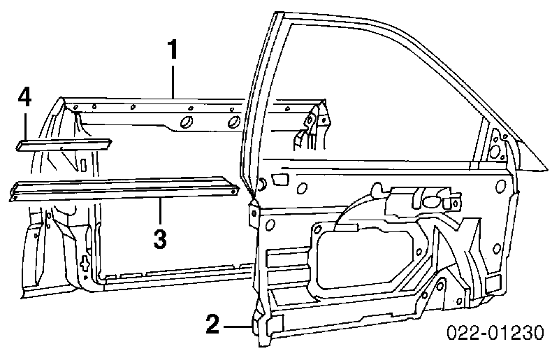 Двері передні, праві Audi A6 (4B, C5) (Ауді A6)