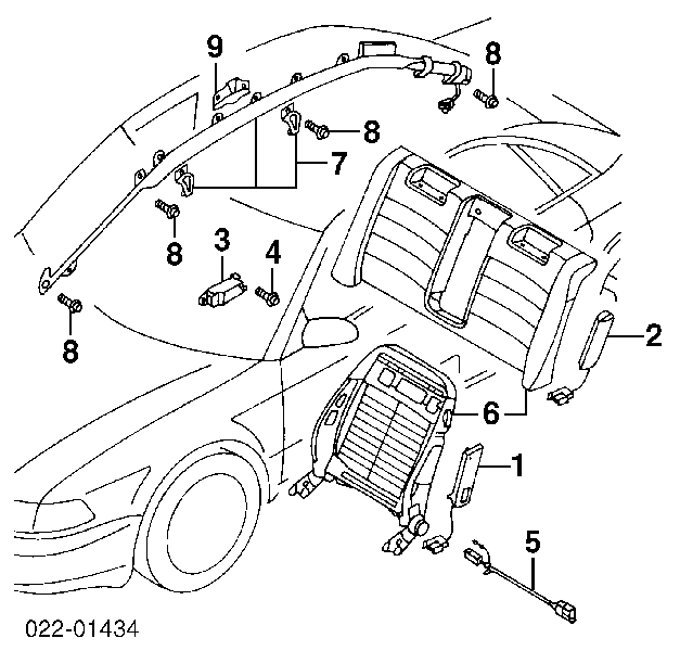  Подушка безпеки, збоку, права, AIRBAG Audi A6 